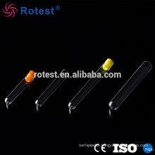 clear laboratory plastic test tubes